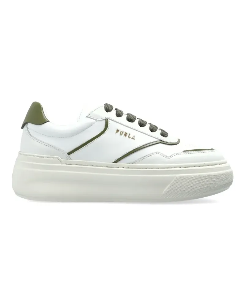 Furla Nuage lace-up leather sneakers - Weiß Weiß