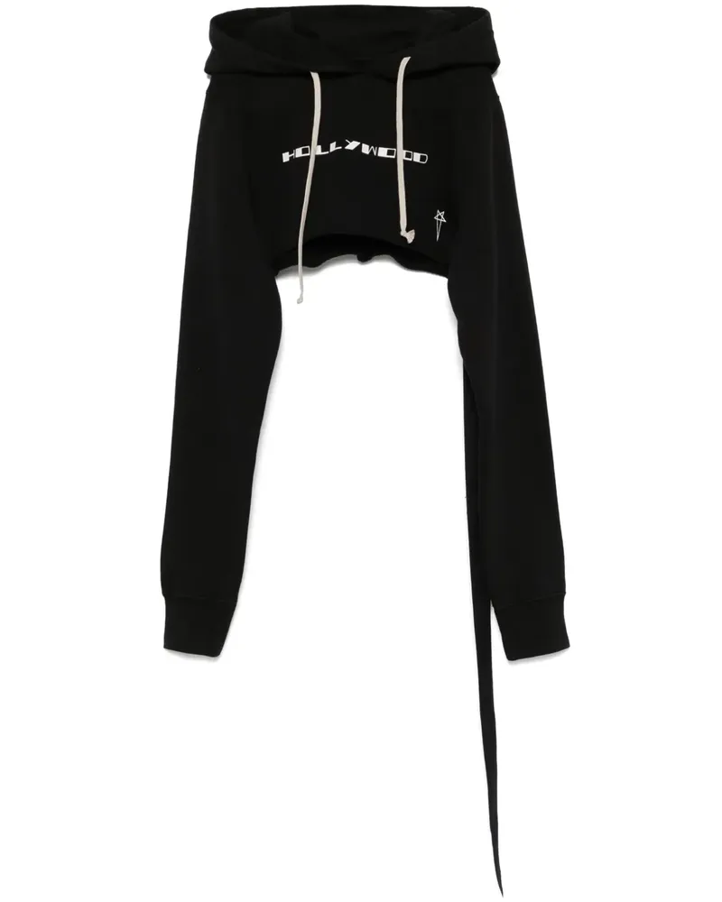 DRKSHDW by Rick Owens Felpa Cropped-Hoodie - Schwarz Schwarz