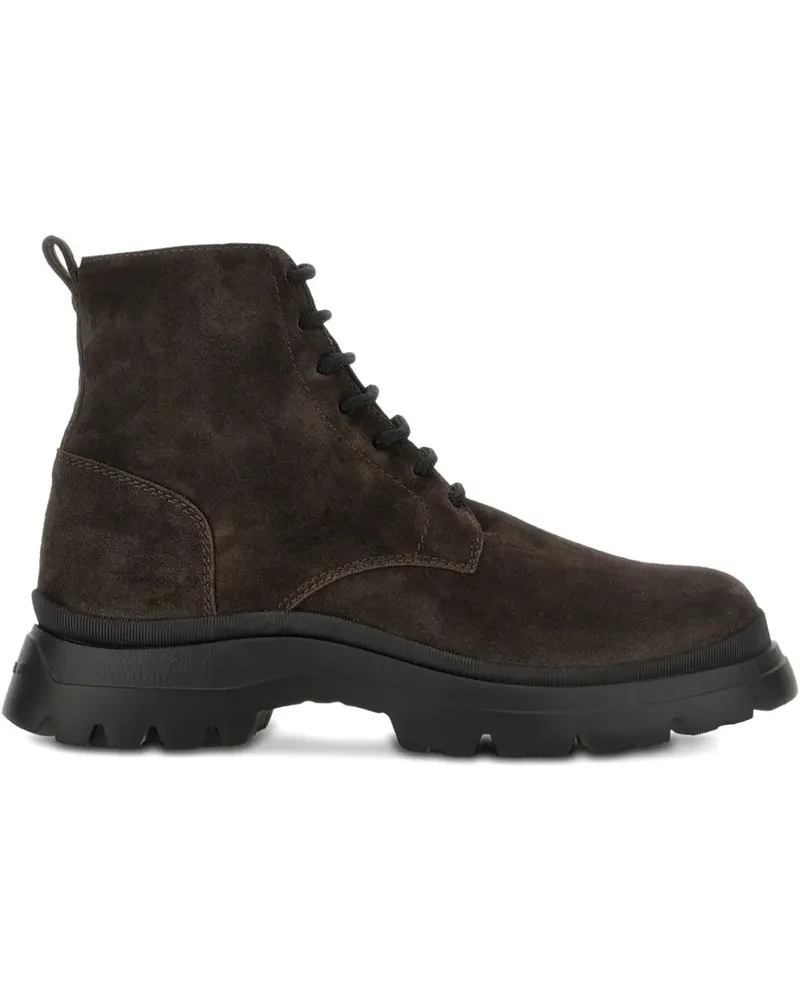 Hogan Knöchelhohe Wildlederstiefel - Braun Braun