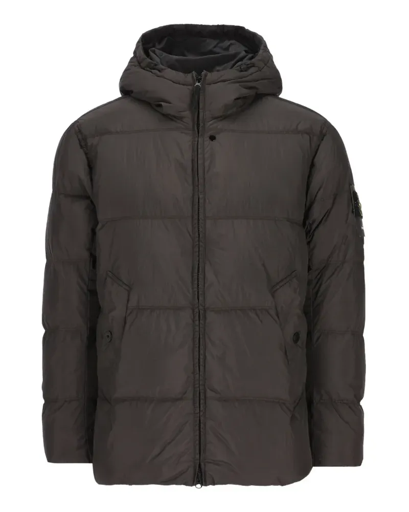 Stone Island Wattierte Crinkle Reps Jacke - Grau Grau