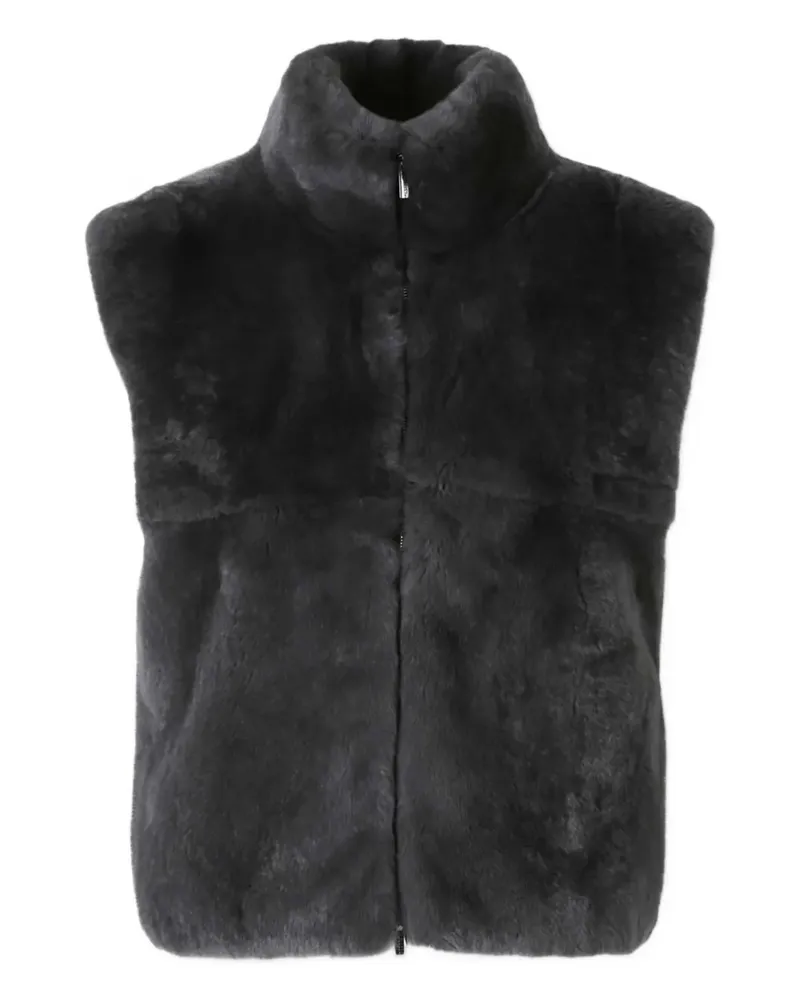 Peserico fur trim wool jacket - Grau Grau