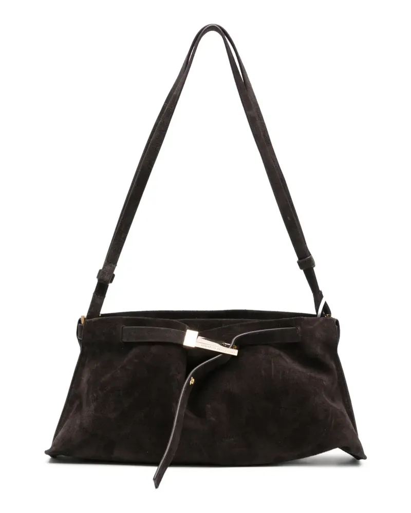 Benedetta Bruzziches Lauren Schultertasche aus Wildleder - Braun Braun