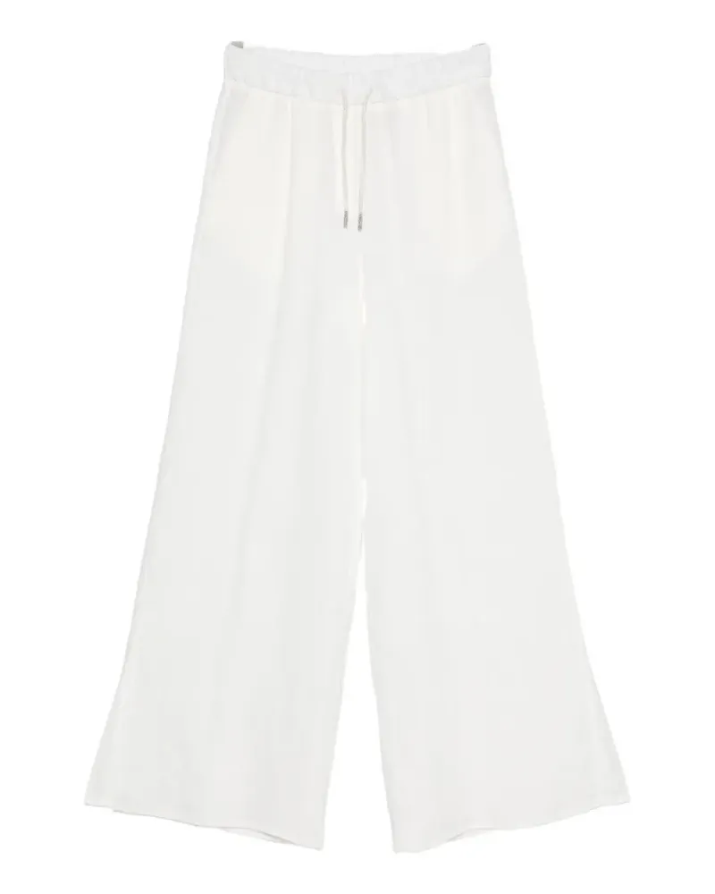 PANICALE Cashmere drawstring-waist trousers - Weiß Weiß