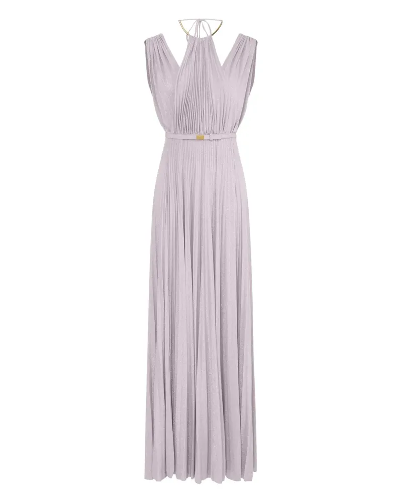Elisabetta Franchi Maxikleid mit Gürtel - Nude Nude