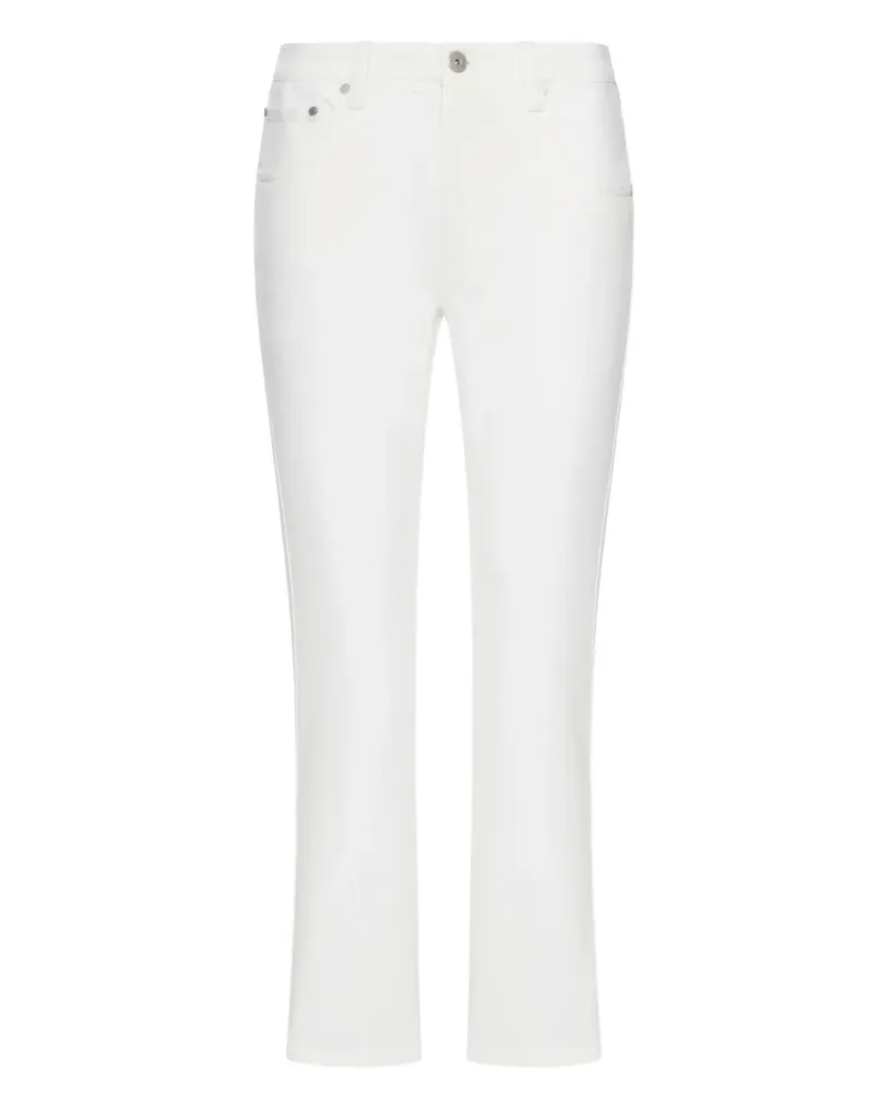 Brunello Cucinelli Jeans mit Logo-Patch - Weiß Weiß