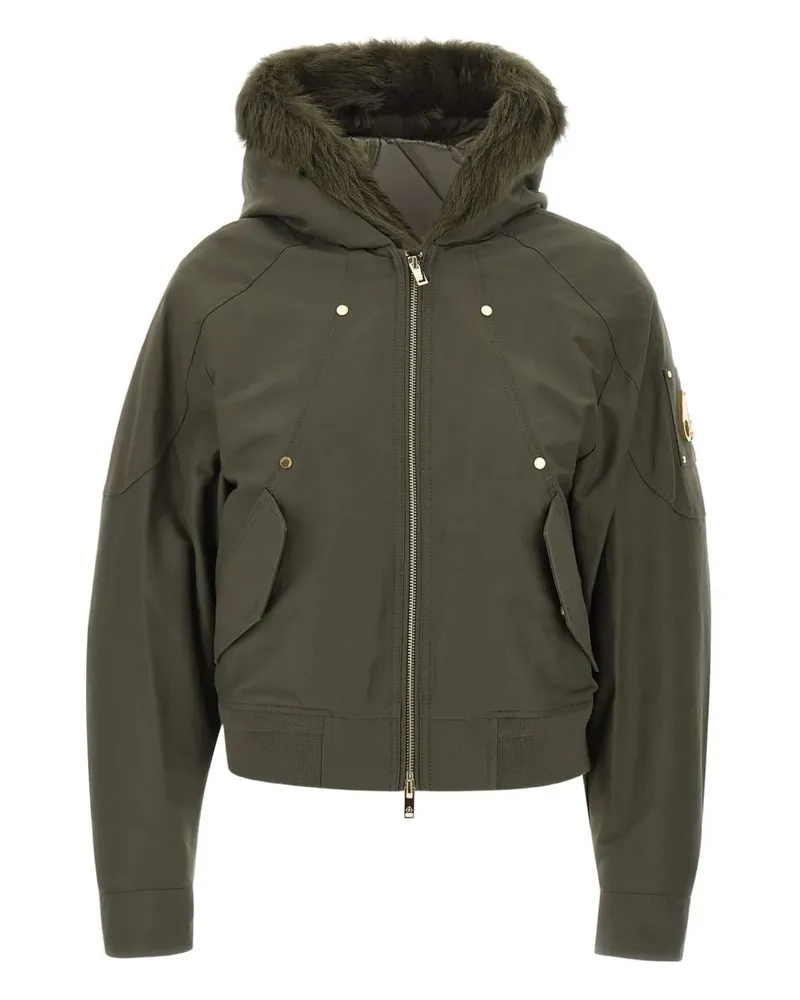 Moose Knuckles Bomberjacke mit Pelzbesatz - Grün Grün