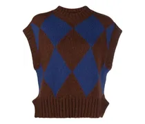 Pullunder mit Argyle-Muster - Braun