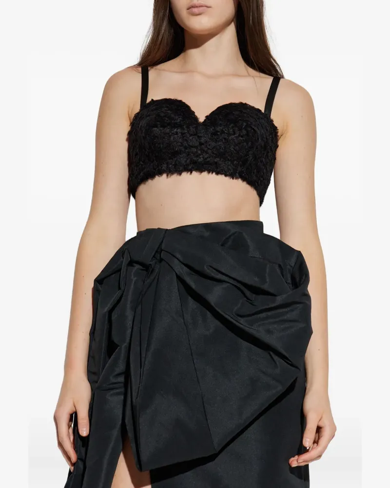 Givenchy Cropped-Top mit Herzausschnitt - Schwarz Schwarz