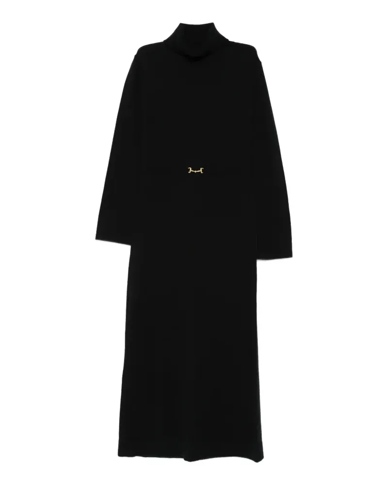 RIXO Elliettebit Maxikleid mit Rollkragen - Schwarz Schwarz