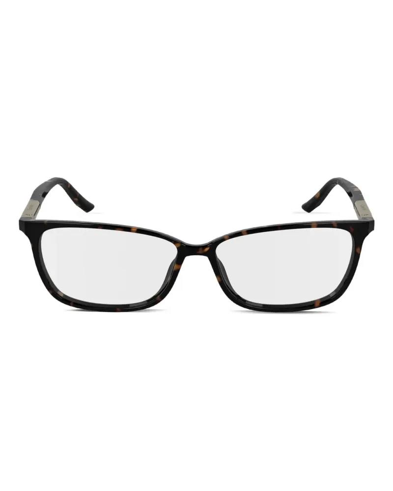 Calvin Klein Eckige Brille in Schildpattoptik - Braun Braun