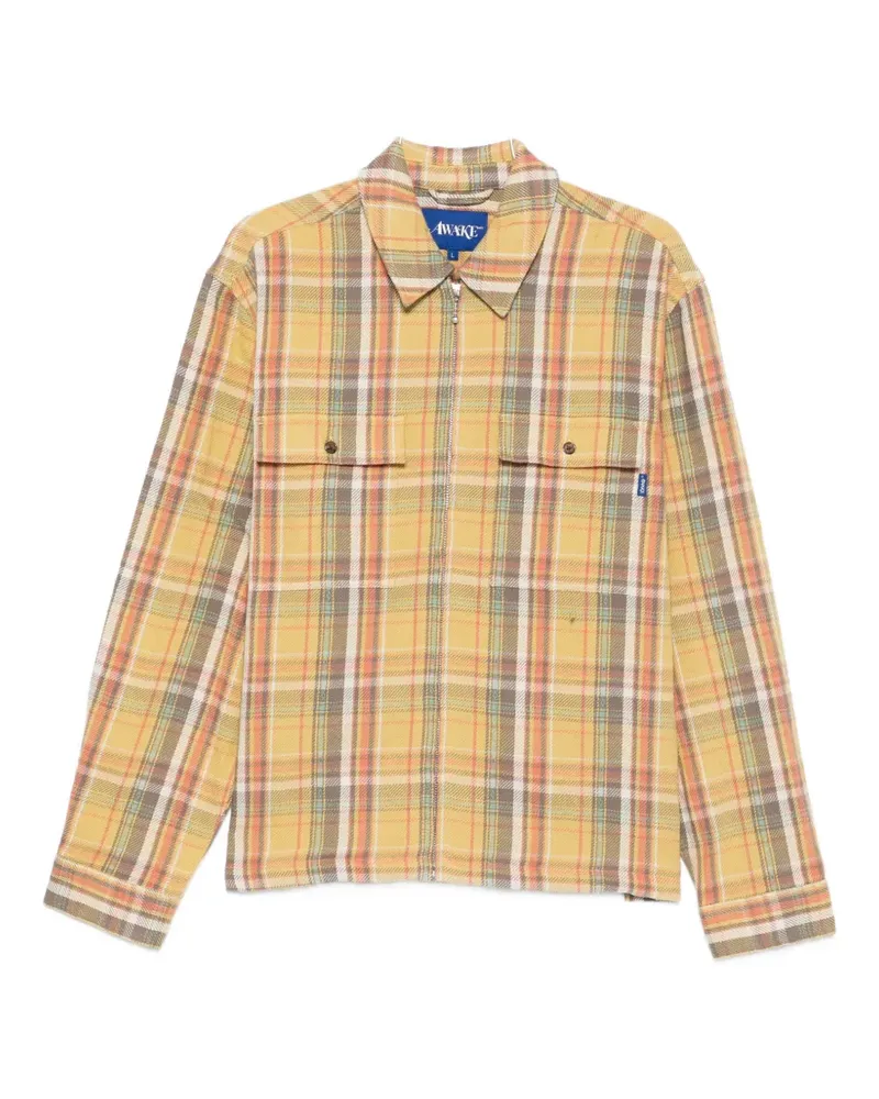 AWAKE NY Rivington buttoned checked shirt - Gelb Gelb