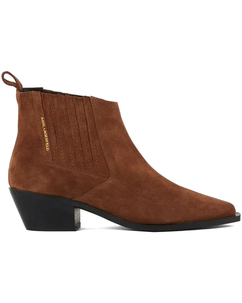 Karl Lagerfeld Kansas Short Gore Stiefel - Braun Braun