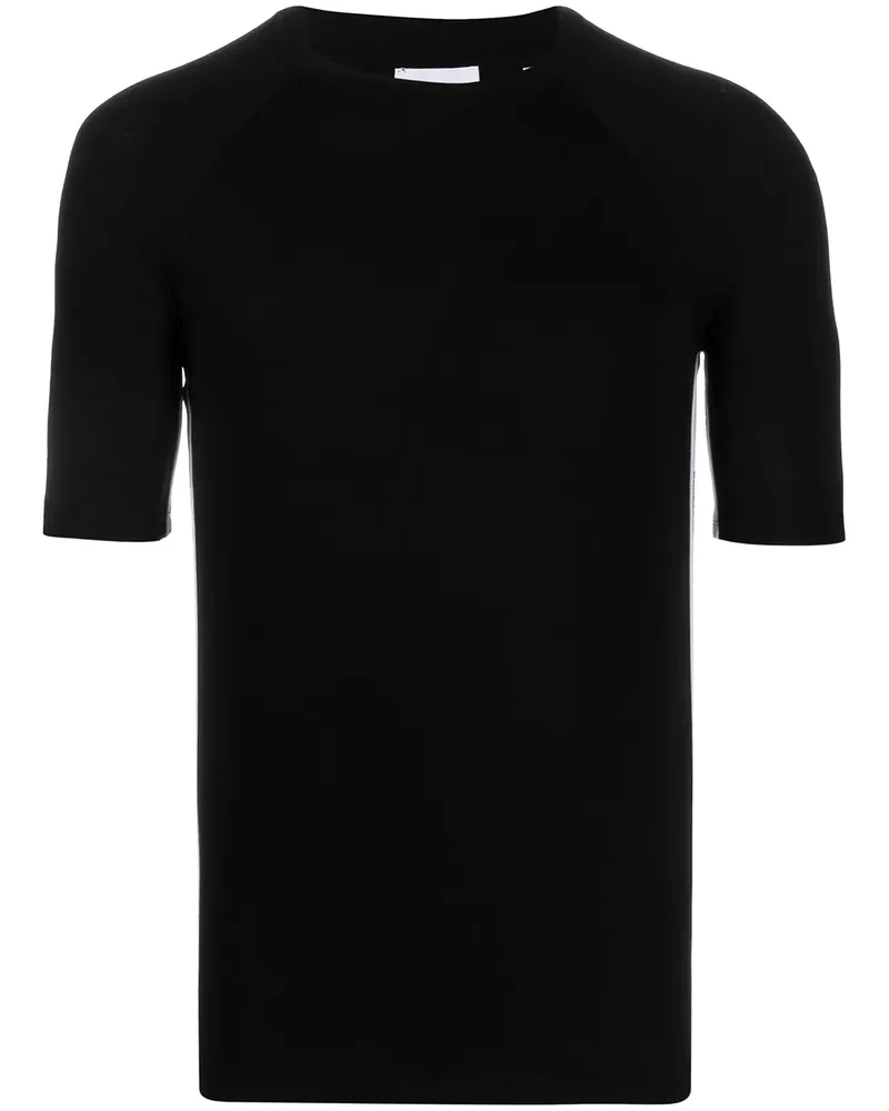 Burberry Schmales T-Shirt mit Logo - Schwarz Schwarz