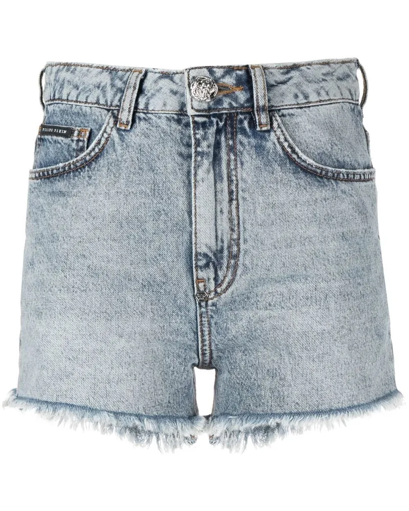 Philipp Plein Shorts mit verziertem Logo - Blau Blau