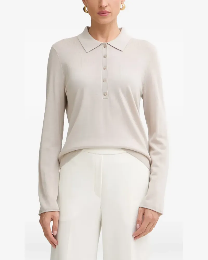 Marc O'Polo long-sleeve polo shirt - Nude Nude