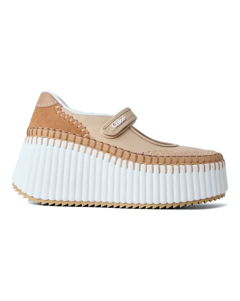 Chloé Nama wedge sneakers - Nude Nude