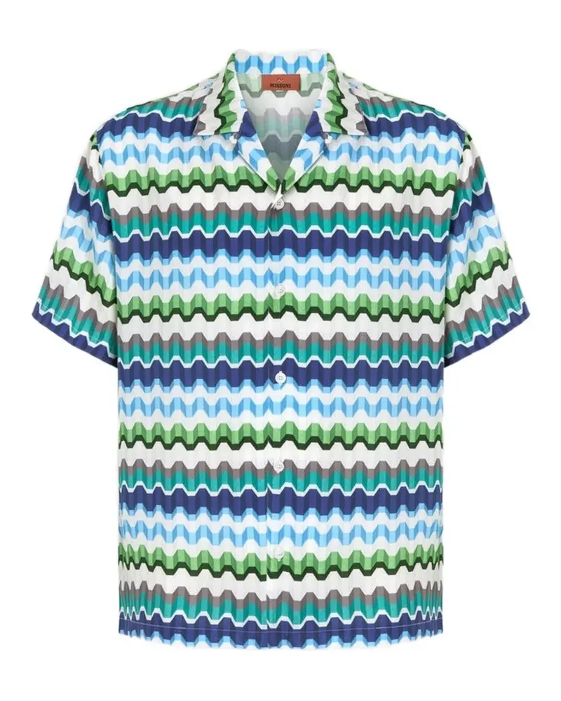 Missoni Hemd mit Zickzackmuster - Blau Blau