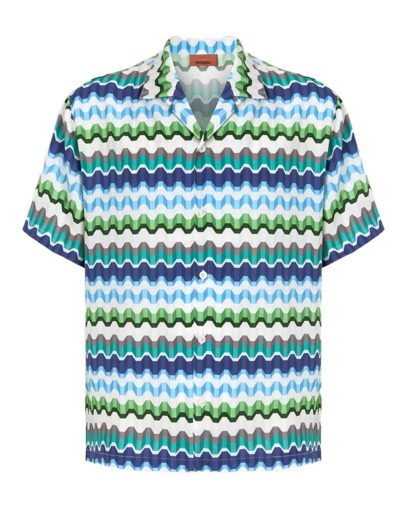 Missoni Hemd mit Zickzackmuster - Blau Blau