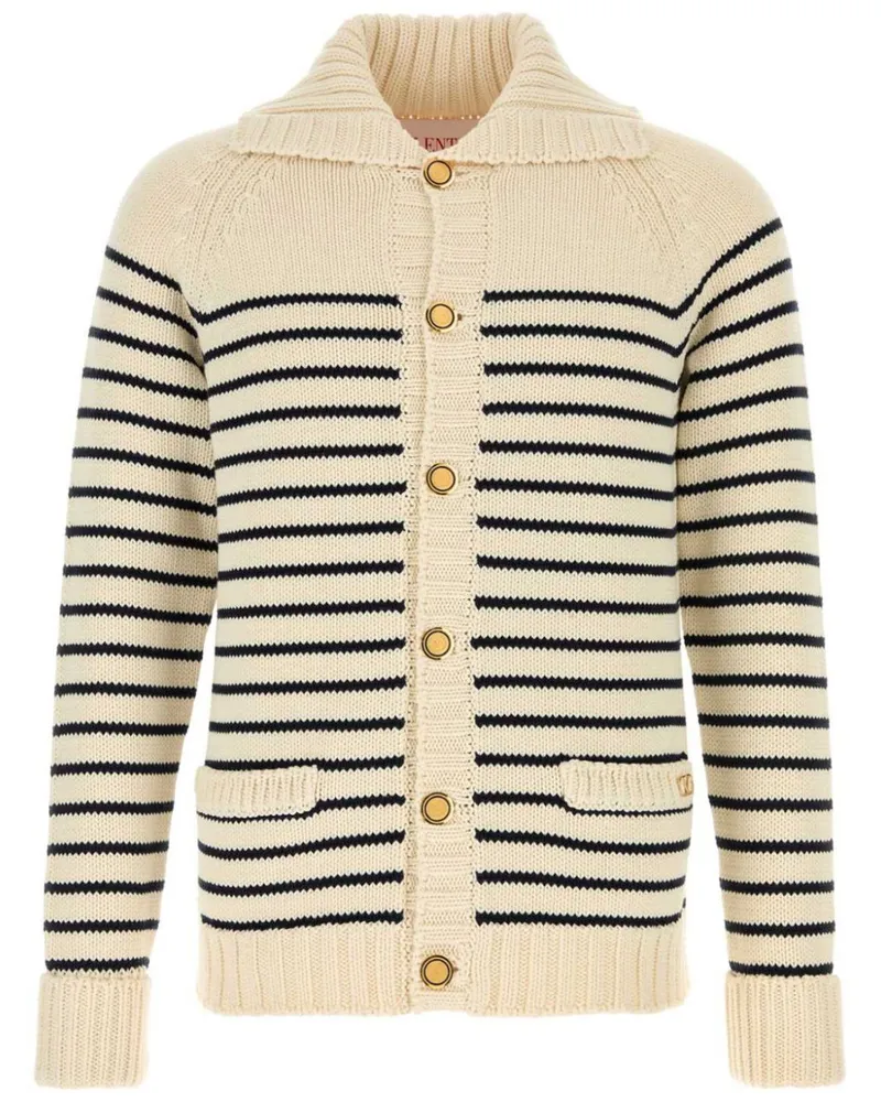 Valentino Garavani Gestreifter Cardigan - Nude Nude