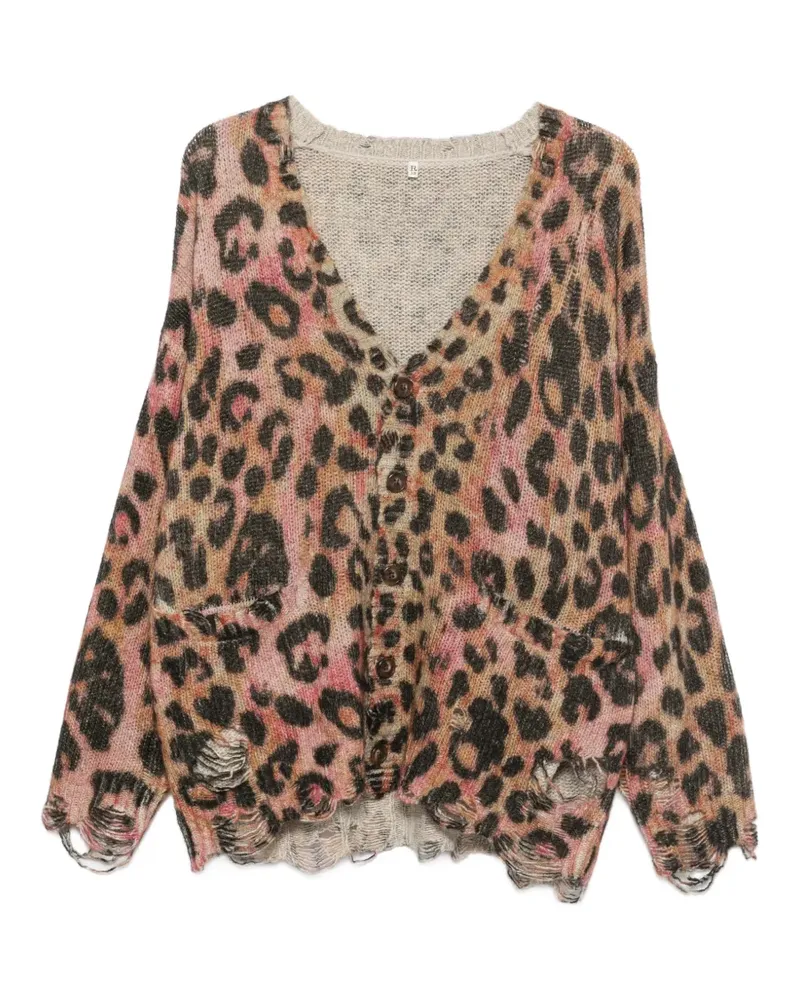R13 Cardigan im Distressed-Look - Nude Nude
