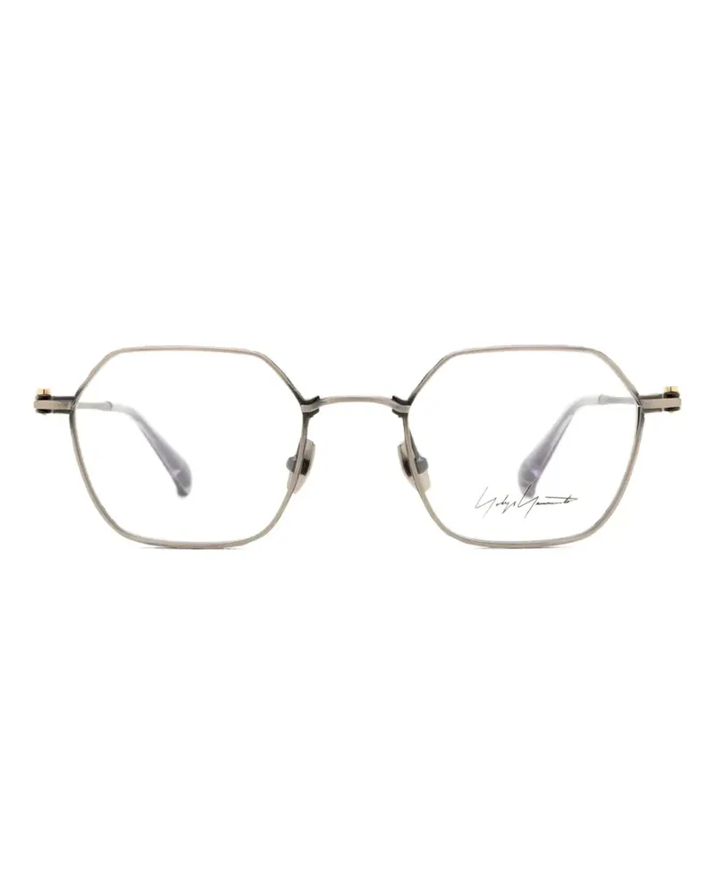 Yohji Yamamoto geometric-frame glasses - Grau Grau