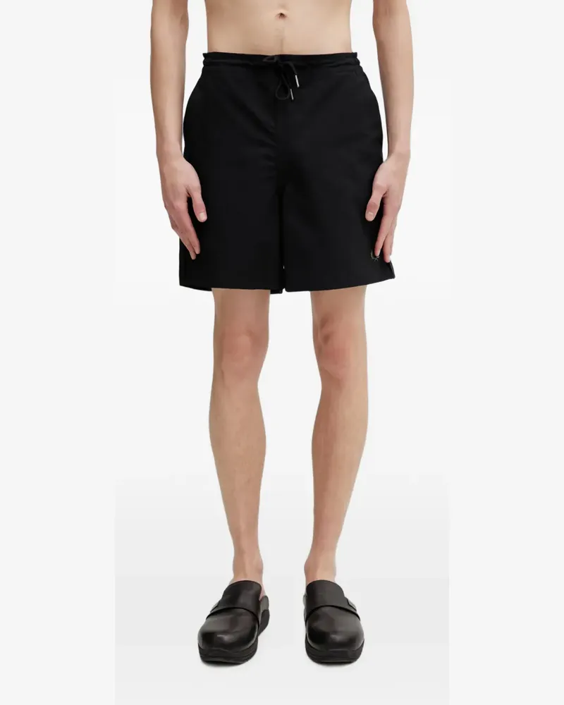 Fred Perry ripstop-texture logo-embroidered shorts - Schwarz Schwarz