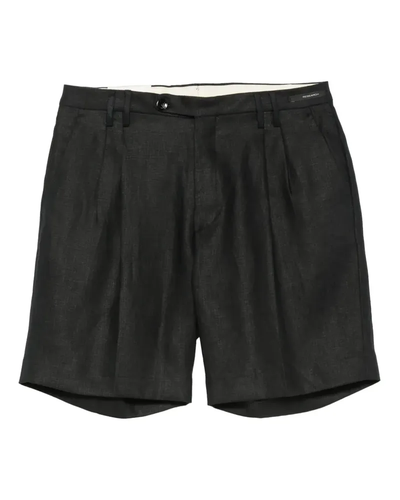 MICHAEL COAL pleated-detail tailored shorts - Schwarz Schwarz