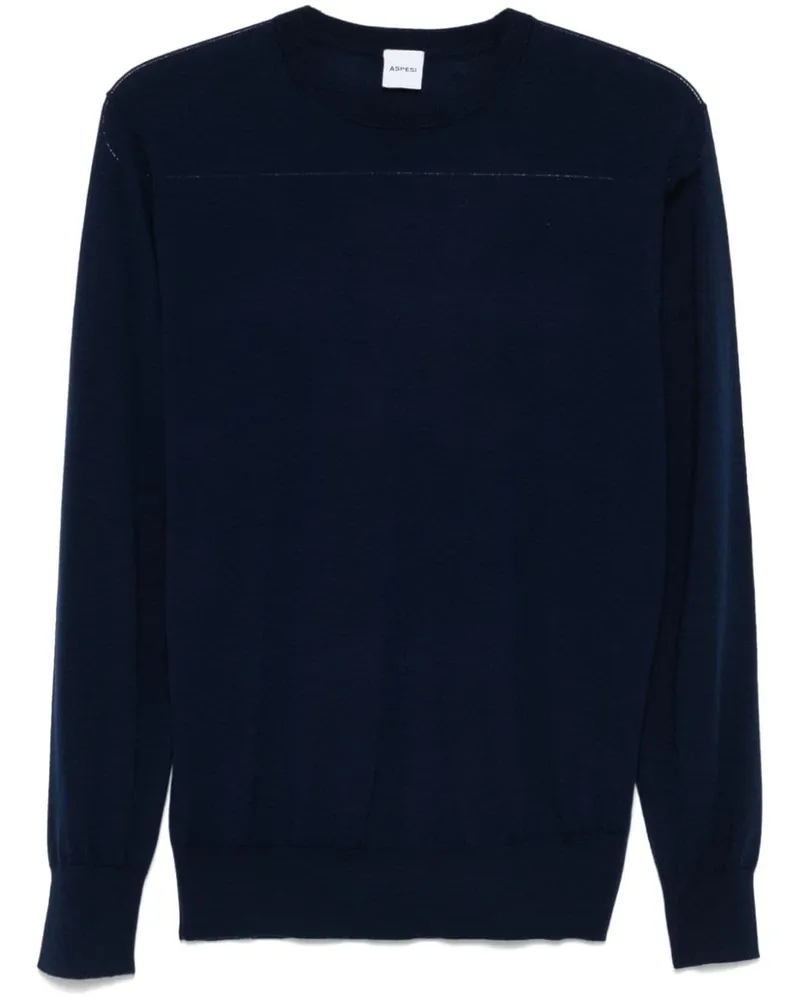 ASPESI Klassischer Pullover - Blau Blau