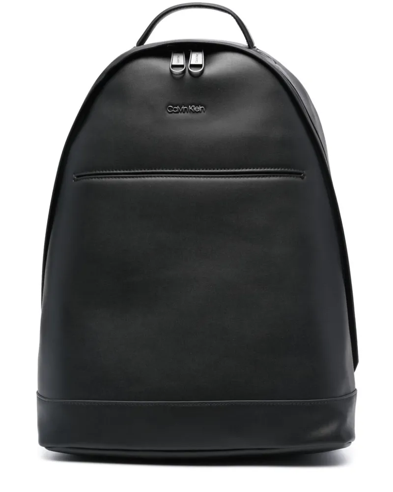 Calvin Klein Rucksack mit Logo-Schild Schwarz