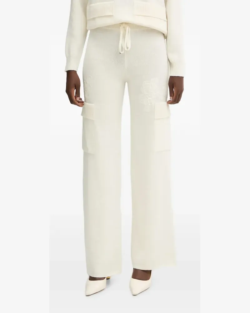 Ermanno Scervino floral-embroidered cargo pants - Nude Nude