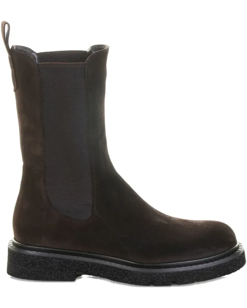 Guglielmo Rotta elastic-panel suede chelsea boots - Braun Braun