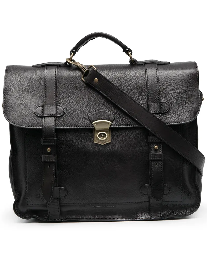 Officine Creative Italia Satteltasche aus Leder - Schwarz Schwarz