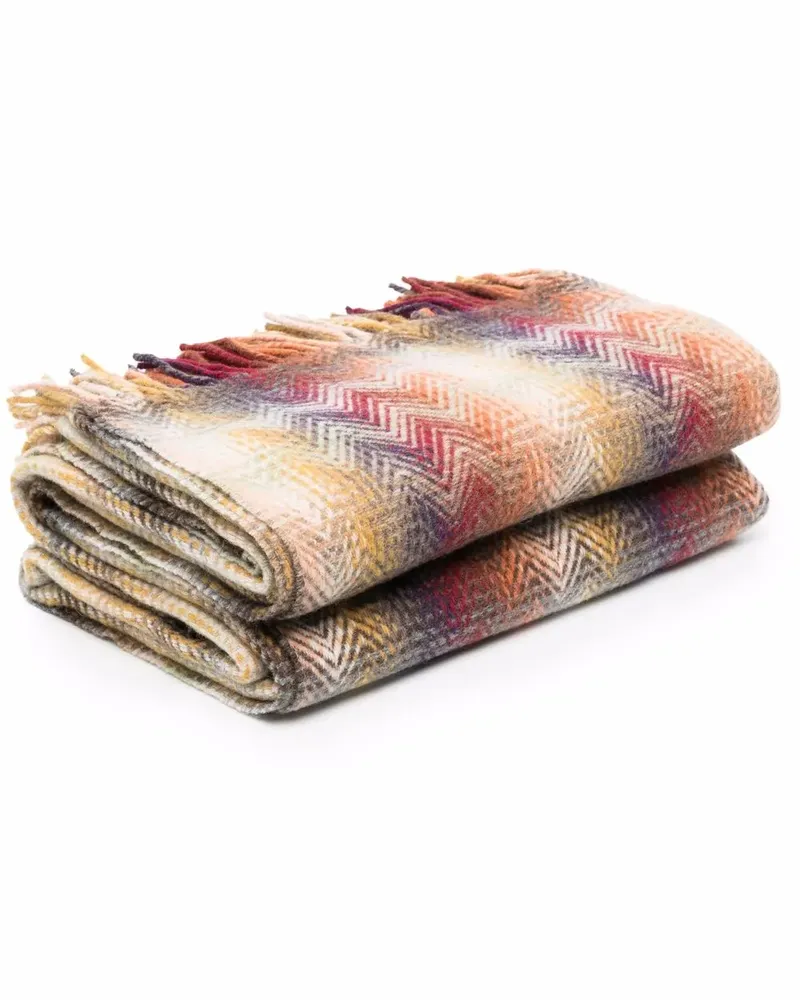 Missoni Home Decke mit Zickzack-Stickerei - Nude Nude