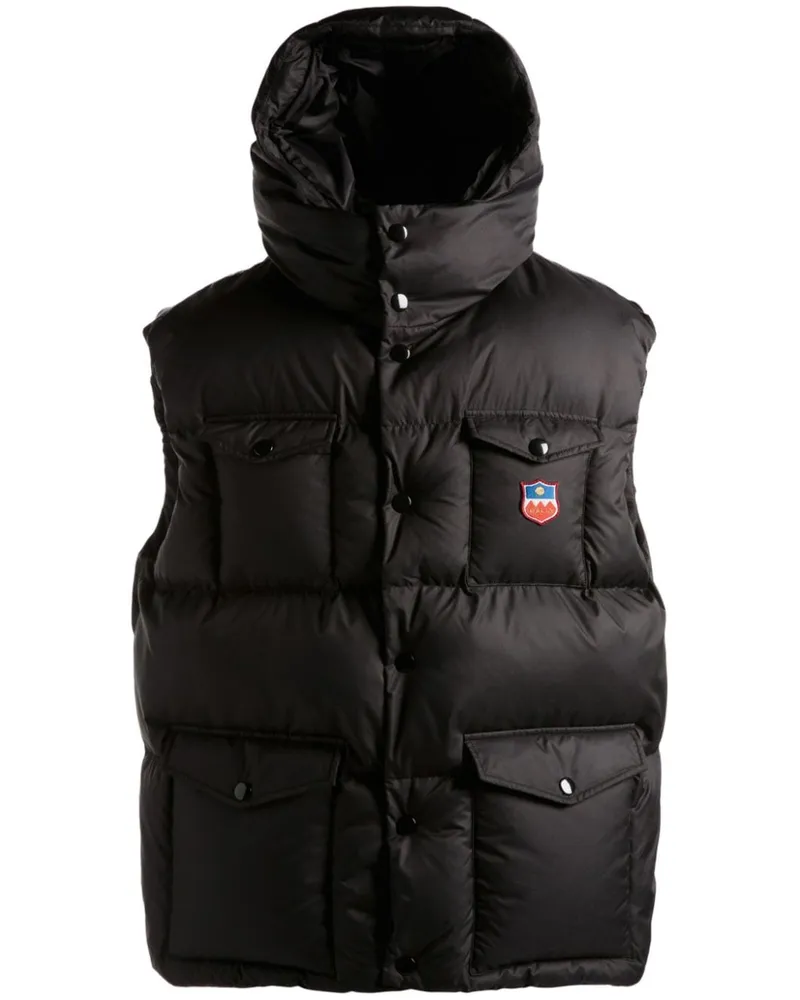 Bally Gefütterte Kapuzenweste - Schwarz Schwarz