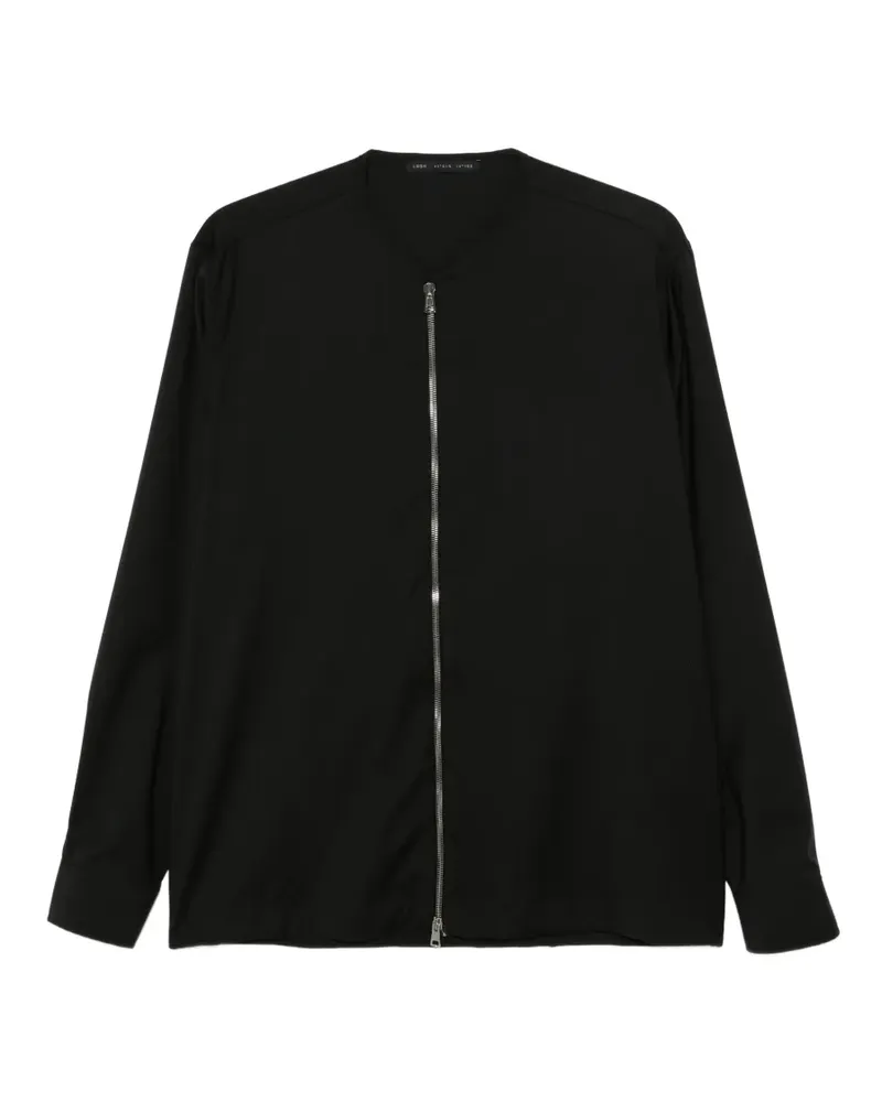 Low Brand zip-up V-neck shirt - Grau Grau