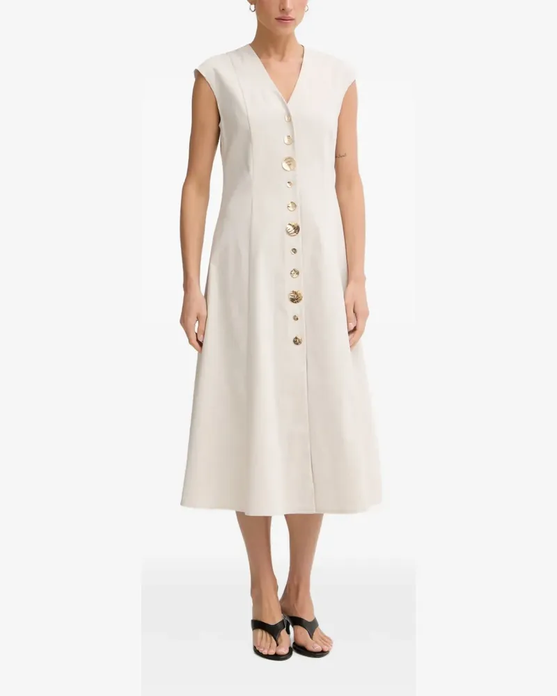 Joseph Ribkoff button-up sleeveless midi dress - Nude Nude