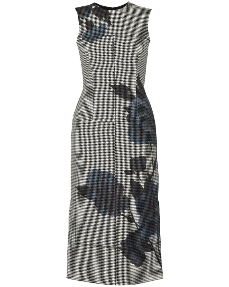Erdem Midikleid mit Blumen-Print - Blau Blau
