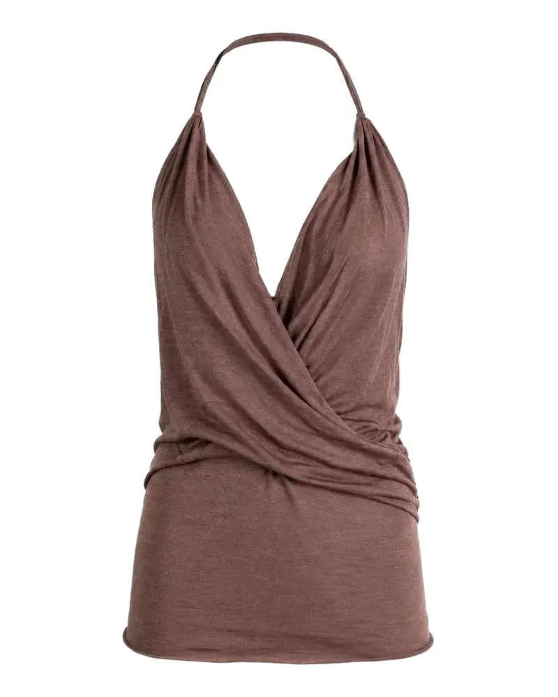 Rick Owens Neckholder-Top - Braun Braun