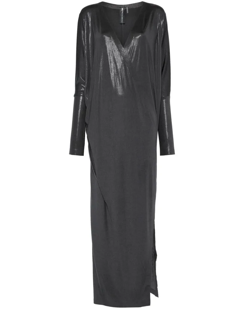 Norma Kamali Gewickeltes Abendkleid mit Dolmanärmeln - Grau Grau
