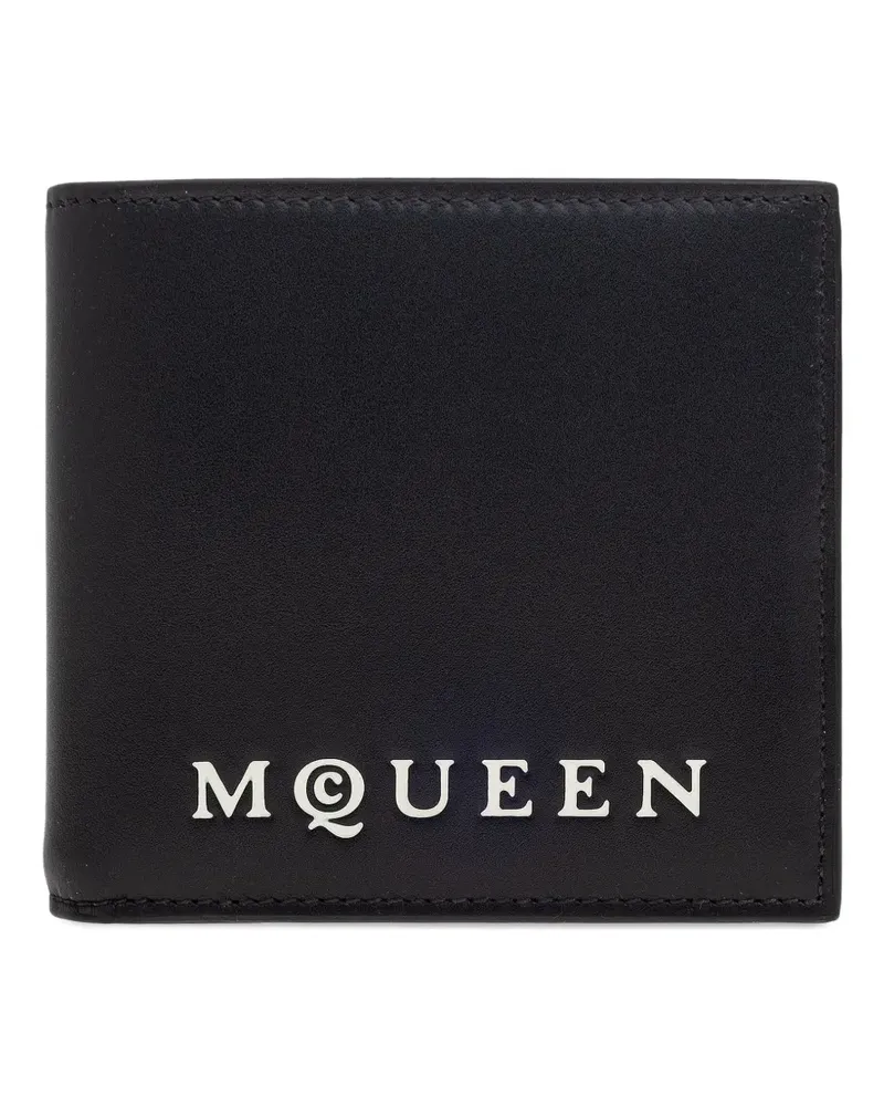 Alexander McQueen Portemonnaie mit Logo - Schwarz Schwarz