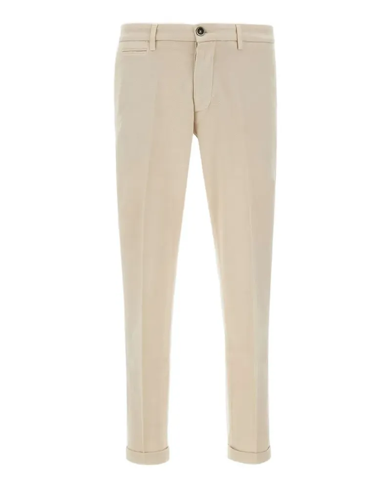 Re-HasH Mucha cuffed-hem chinos - Nude Nude