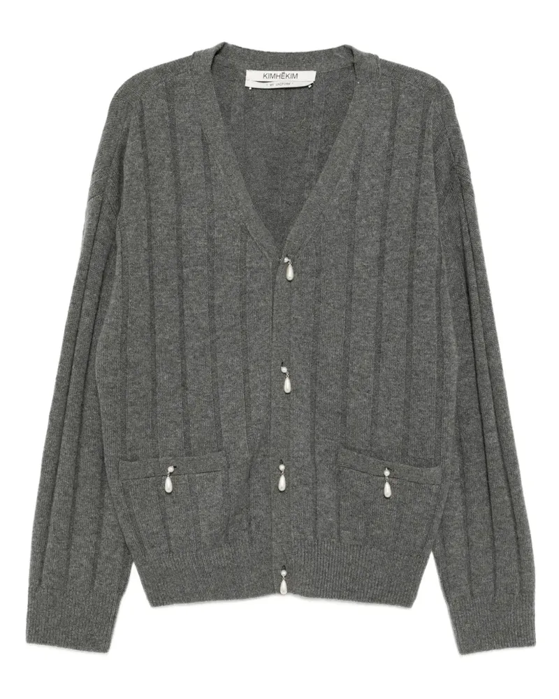 KIMHEKIM Cardigan mit Perlen - Grau Grau
