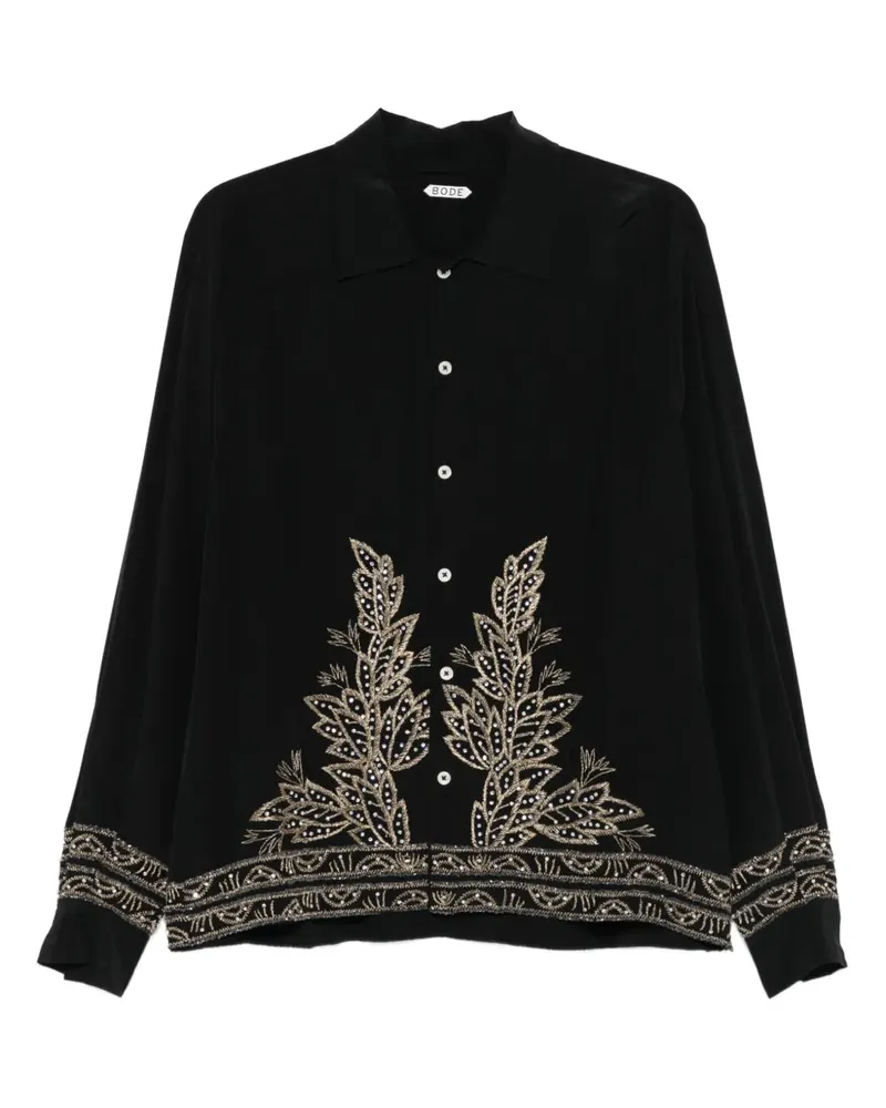 BODE beaded-embellishment shirt - Schwarz Schwarz