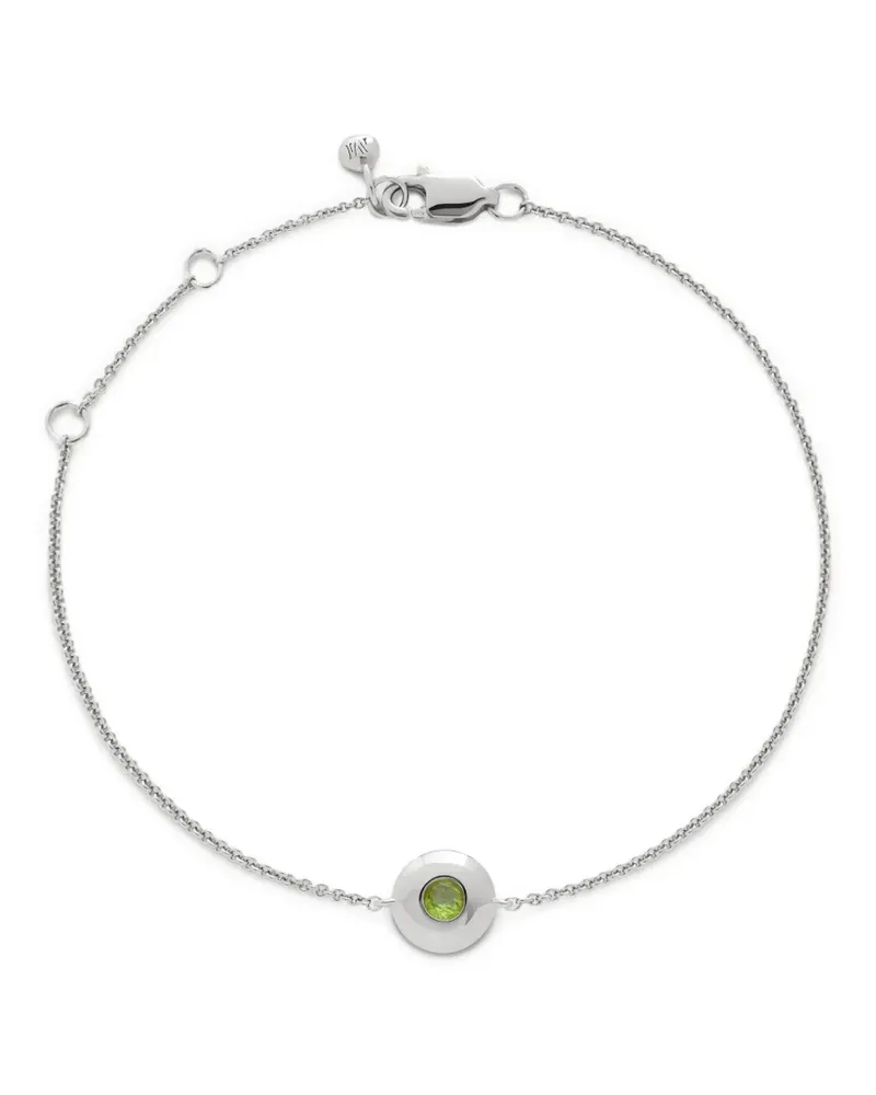 Monica Vinader August Peridot Birthstone Armband - Silber Silber
