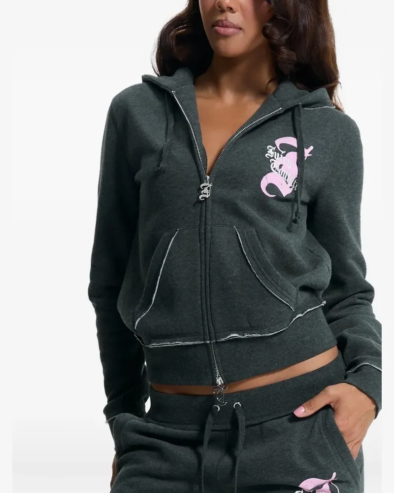 Juicy Couture logo-print zip-up hoodie - Grau Grau