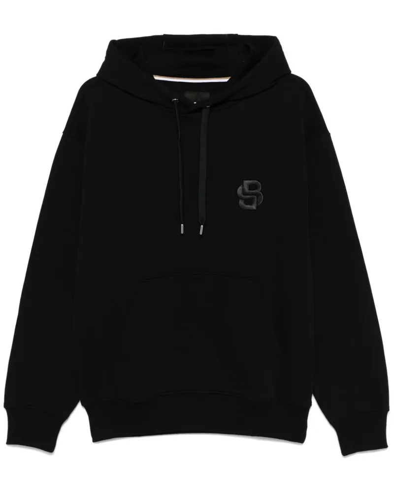 HUGO BOSS Hoodie mit BB-Monogramm - Schwarz Schwarz