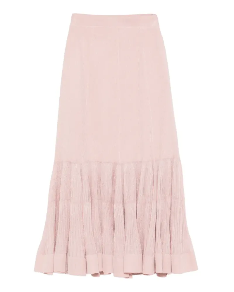 Zimmermann Luna Midirock mit Falten - Rosa Rosa