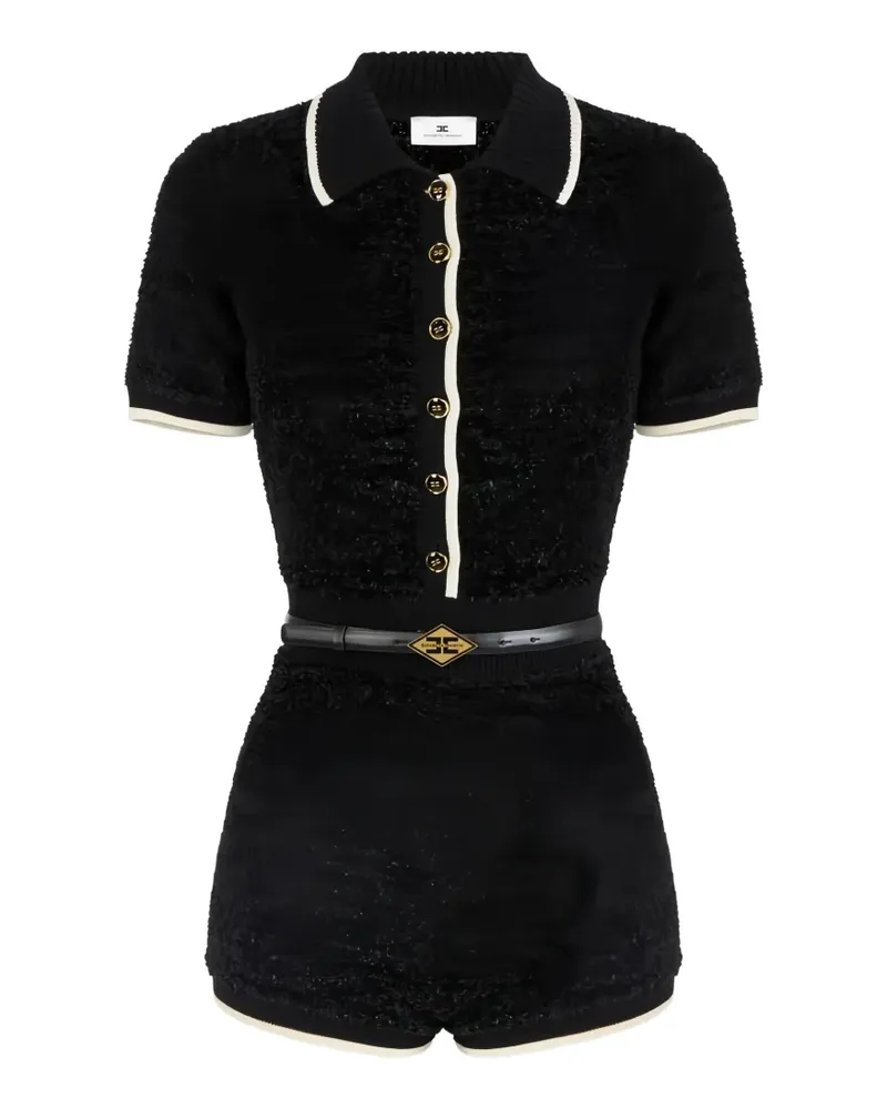 Elisabetta Franchi belted jumpsuit - Schwarz Schwarz