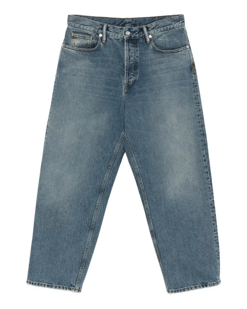 nine:inthe:morning logo-embroidered jeans - Blau Blau