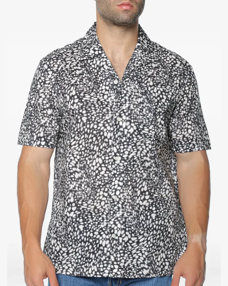 Michael Kors Hemd mit Rochen-Print - Schwarz Schwarz